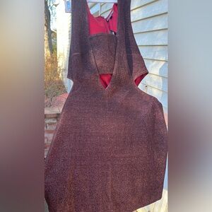 Express | Red Asymmetrical Sparkling Sleeveless Dress, Size 10, NWT